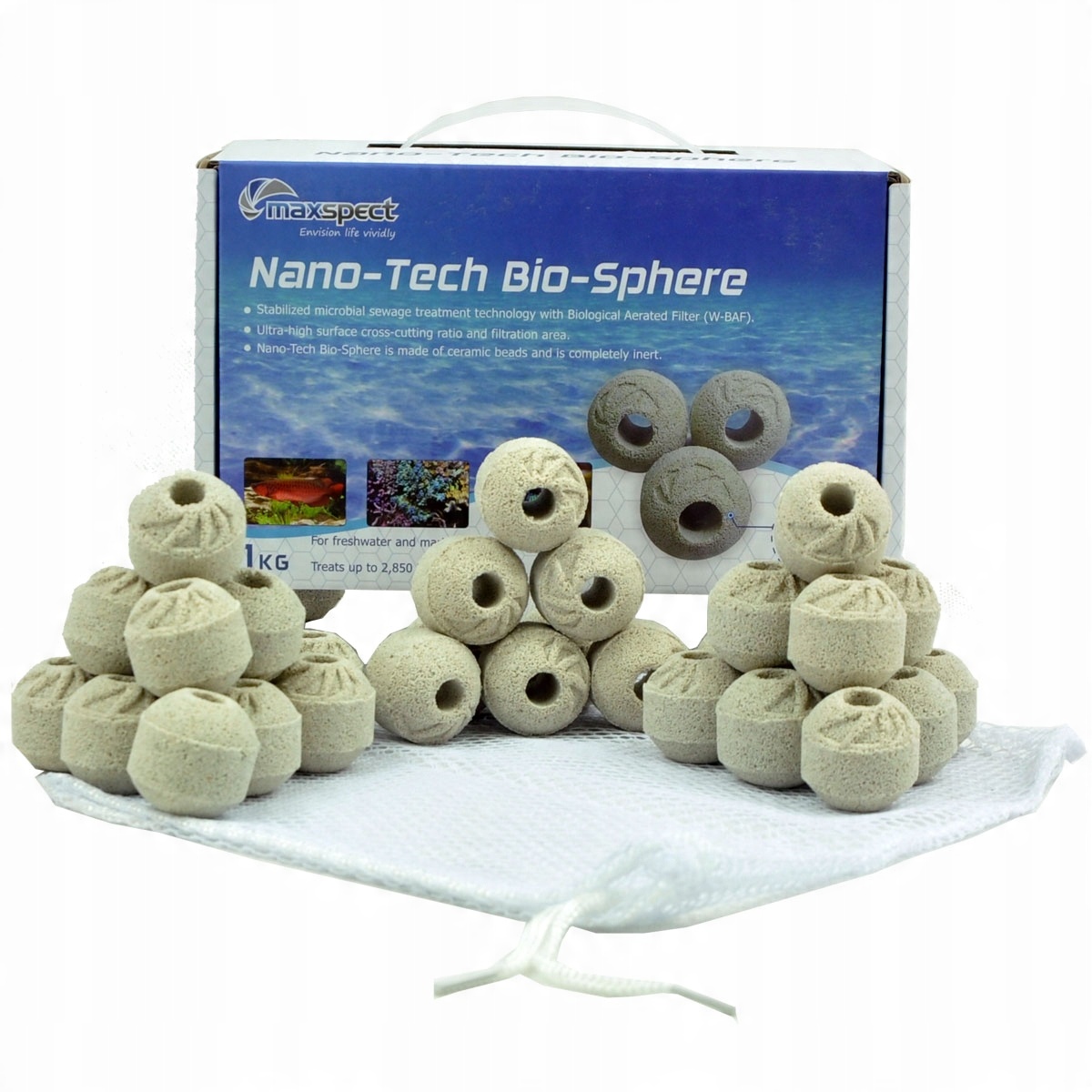 Calcium Reactor Media - นาโนเทคชีวภาพทรงกลมน้ําจืดน้ําเค็มปะการังถังพิพิธภัณฑ์สัตว์น้ําวัสดุกรองNO3 ลดชีวเคมีบอล