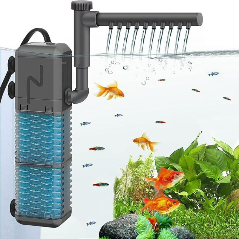 Marine Aquarium Overflow Box - 3-IN-1 Silent Aquarium ตัวกรองภายในปั๊ม WAVE-Maker Submersible