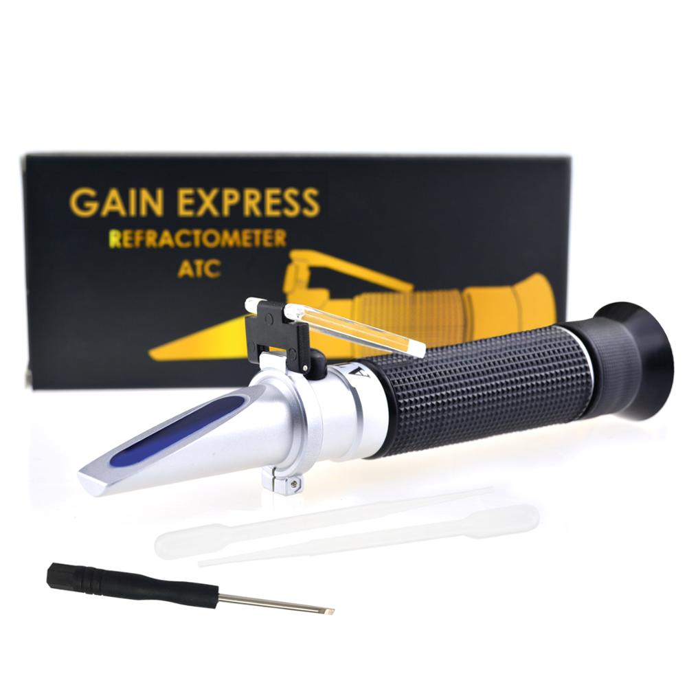 Refractometer Salinity - เครื่องวัดความเค็มแบบพกพา ATC 0-100ppt และ 1.000-1.070 ความถ่วงจำเพาะแบบสองสเกล