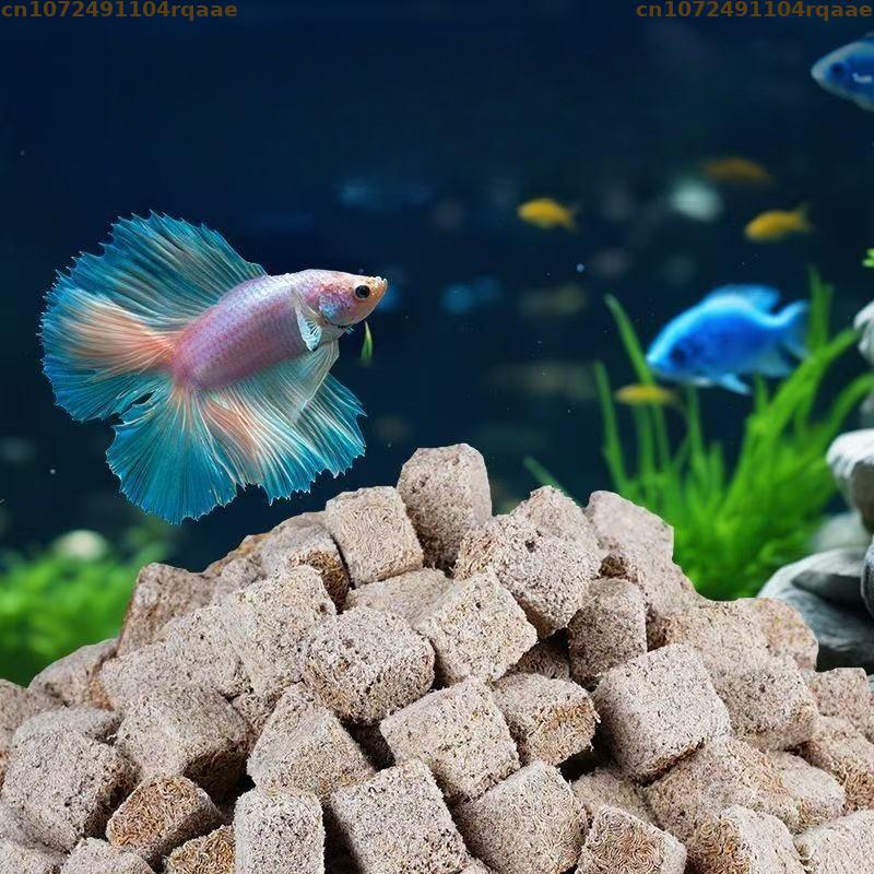 Marine Aquarium Cube - หนอนเลือดอบแห้งแบบธรรมชาติ รูปทรงลูกบาศก์ ทูบิเฟ็กซ์ หนอนโปรตีนสูง อาหารปลา สำหรับปลาสวยงาม