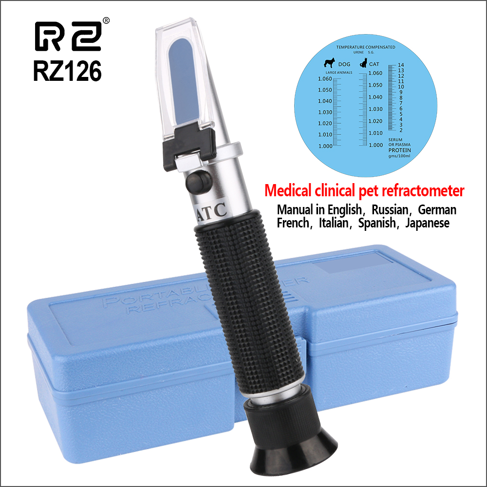 Refractometer Salinity - RZ 3-in-1 สัตว์ Clinical Refractometer มือถือดิจิตอลปัสสาวะแรงโน้มถ่วงเฉพาะเซรั่มโปรตีน
