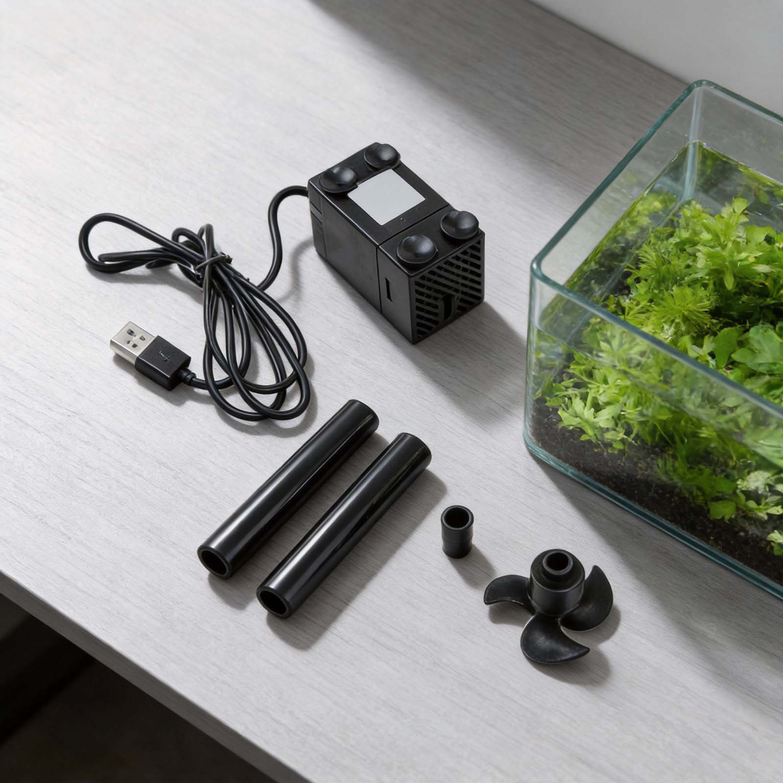 Aquarium Marine Setup - ปั๊มน้ำแบบจุ่มขนาดกะทัดรัดสำหรับใช้ในตู้ปลา พร้อมฟังก์ชั่นสร้างคลื่นและเพิ่มออกซิเจน รองรับการใช้งานในตู้ปลาน้ำจืดและน้ำเค็ม