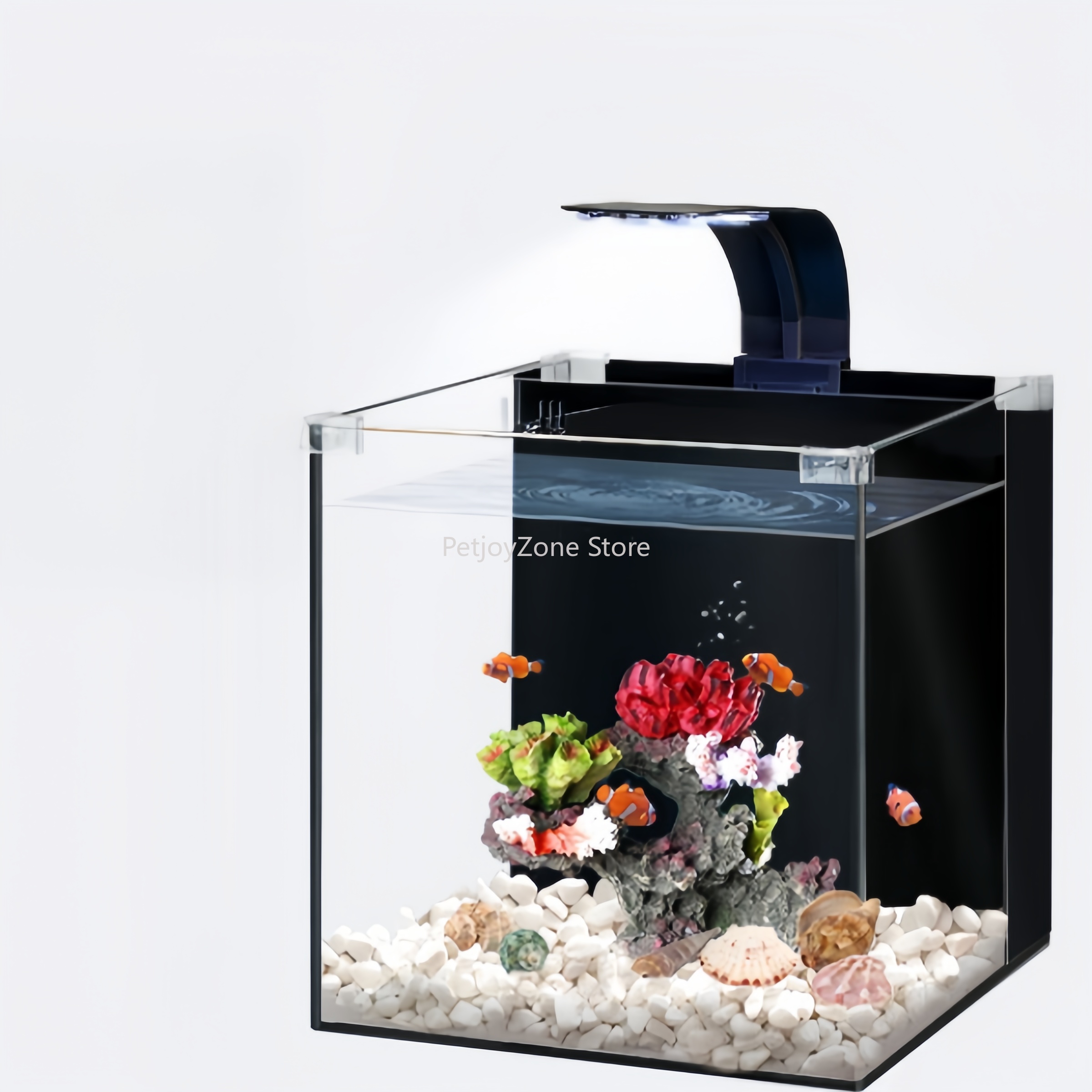 Aquarium Marine Salt - ตู้ปลาทะเลขนาดเล็กหรูหรา กระจกใสพิเศษ สำหรับห้องนั่งเล่น พร้อมดีไซน์เงียบพิเศษ