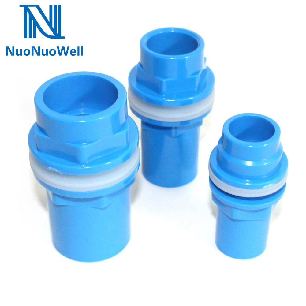 Aquarium Marine Blue - NuoNuoWell 20/25/32/40 มม.BULKHEAD Aquarium Marine ตัวเชื่อมต่อท่อ