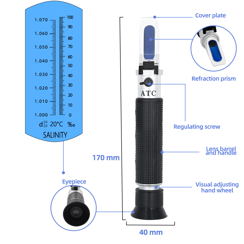 มือถือความเค็ม Refractometer เ - Refractometer Salinity บทวิจารณ์และราคา