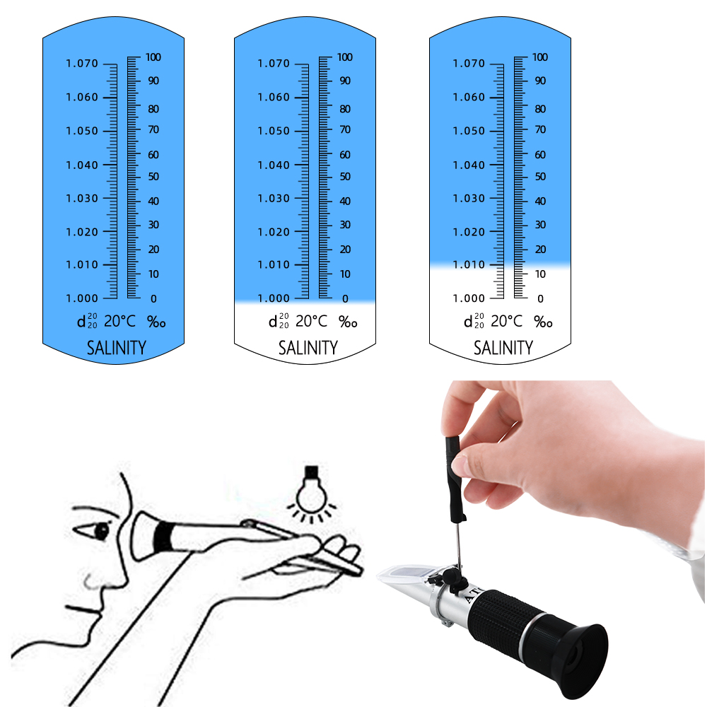มือถือความเค็ม Refractometer เ - Refractometer Salinity บทวิจารณ์และราคา