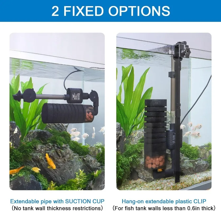 Quiet USB Aquarium Filter ฟองน - Marine Aquarium Overflow Box บทวิจารณ์และราคา
