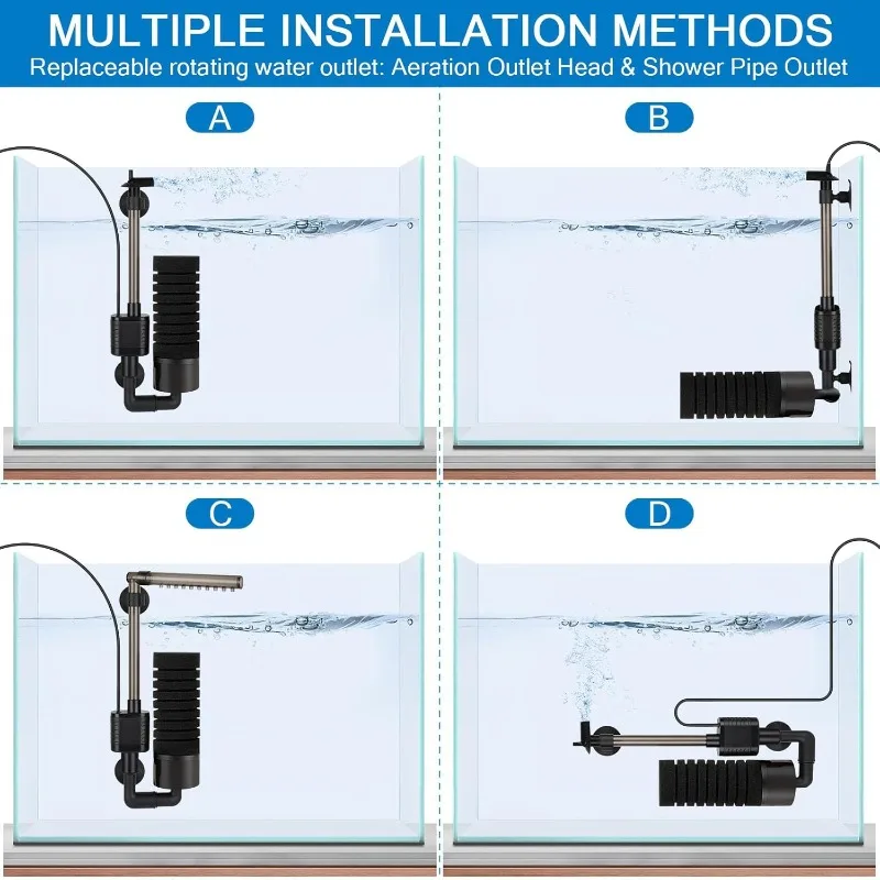 Quiet USB Aquarium Filter ฟองน - Marine Aquarium Overflow Box บทวิจารณ์และราคา