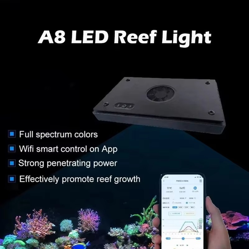 ไฟ LED สเปกตรัมเต็ม A8Pro II M - Aquarium Marine Blue บทวิจารณ์และราคา