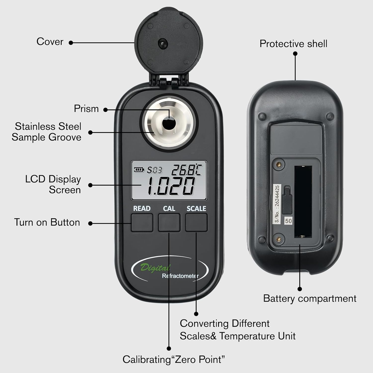 เครื่องวัดค่าการหักเหของแสงแบบ - Refractometer Salinity บทวิจารณ์และราคา