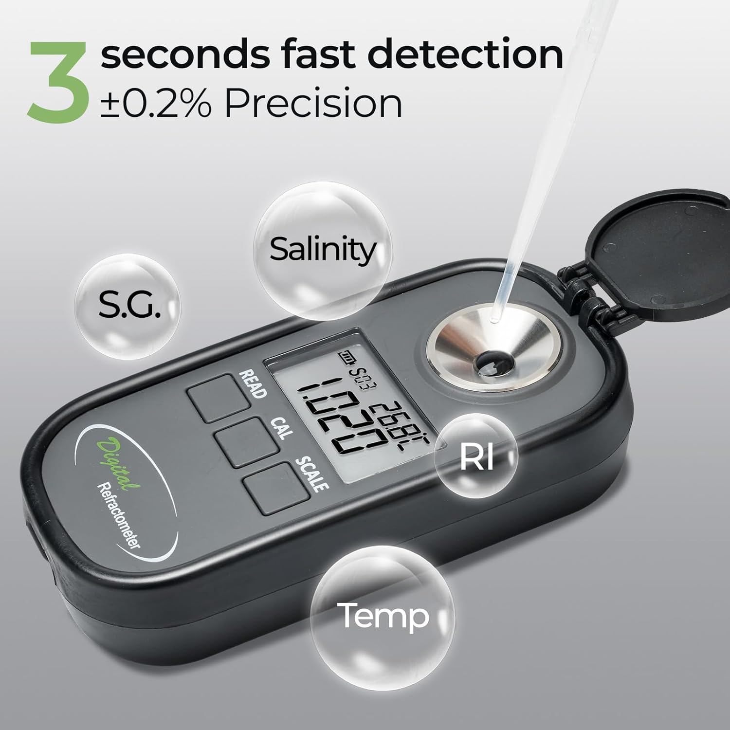 เครื่องวัดค่าการหักเหของแสงแบบ - Refractometer Salinity บทวิจารณ์และราคา