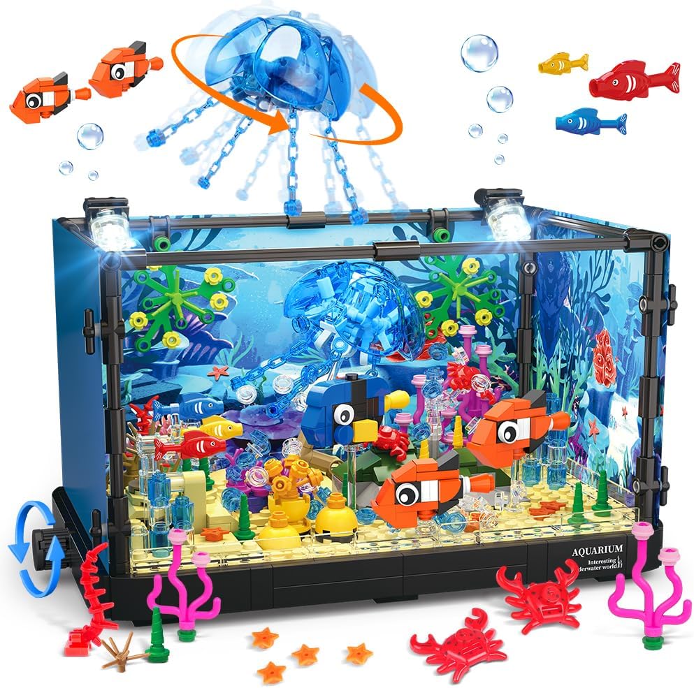 ชุดบล็อกตู้ปลาพร้อมไฟ พิพิธภัณ - Marine Aquarium Cube บทวิจารณ์และราคา