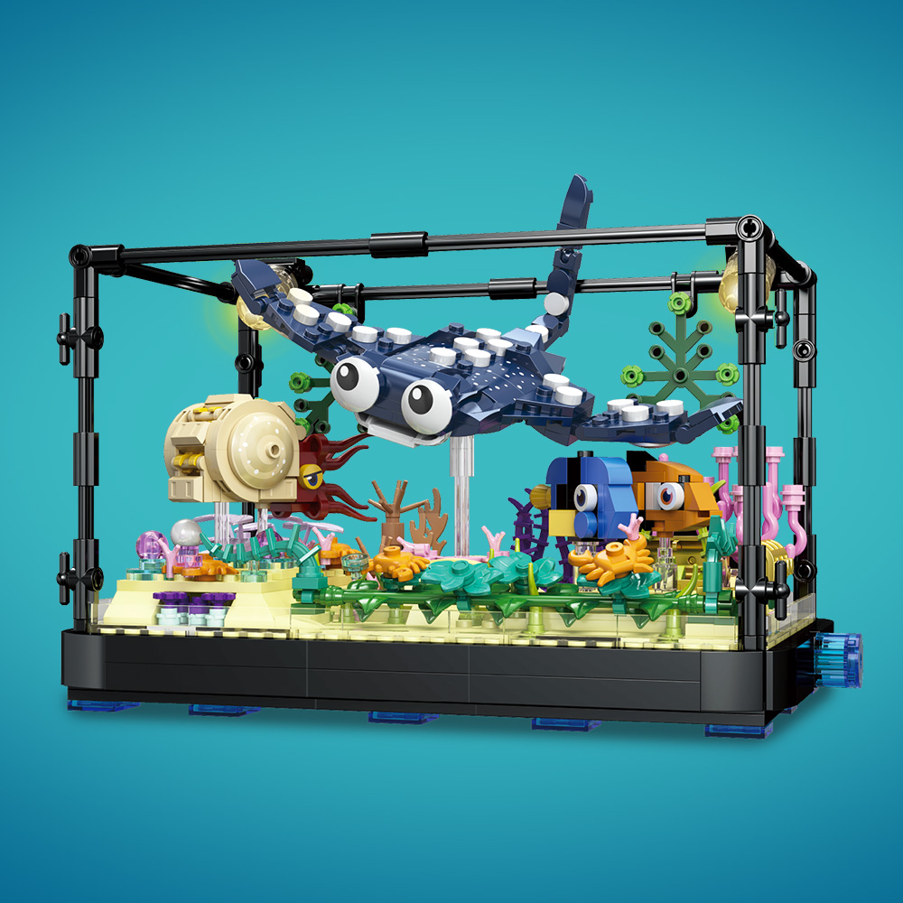 ชุดบล็อกตู้ปลาพร้อมไฟ พิพิธภัณ - Marine Aquarium Cube บทวิจารณ์และราคา