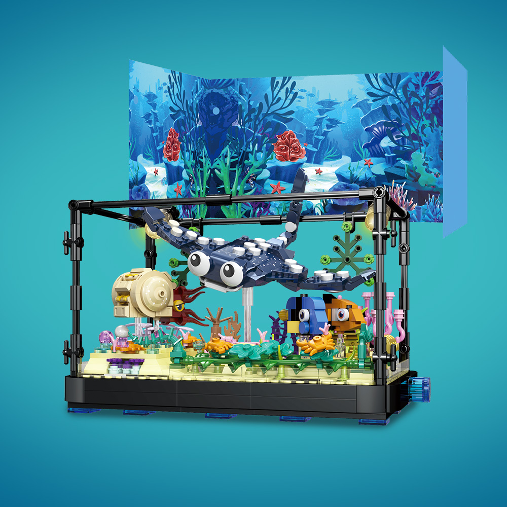 ชุดบล็อกตู้ปลาพร้อมไฟ พิพิธภัณ - Marine Aquarium Cube บทวิจารณ์และราคา